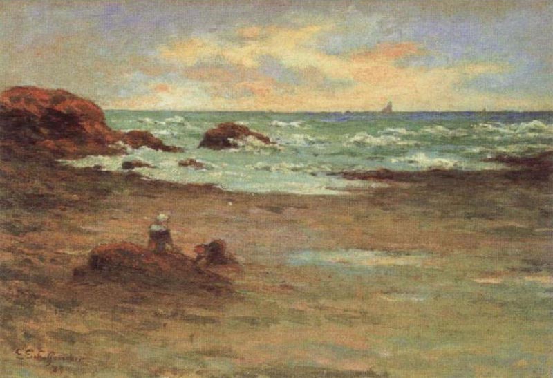 Emile Schuffenecker Corner of a Beach at Concarneau